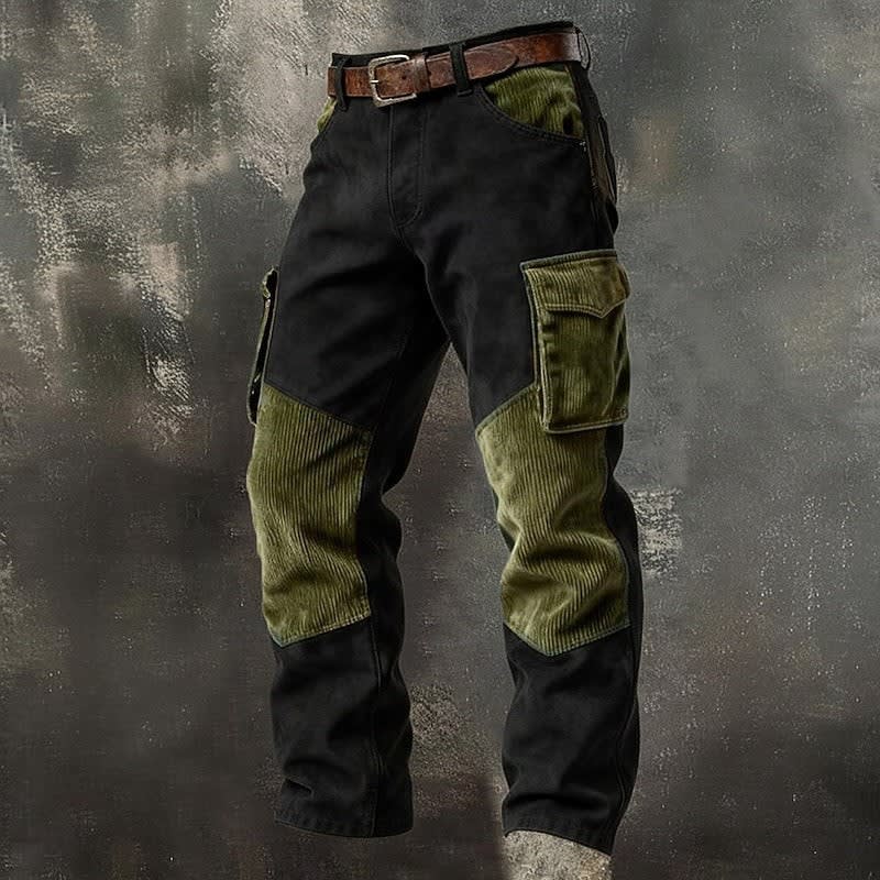 Armand Corduroy Panel Cargo Trousers_6