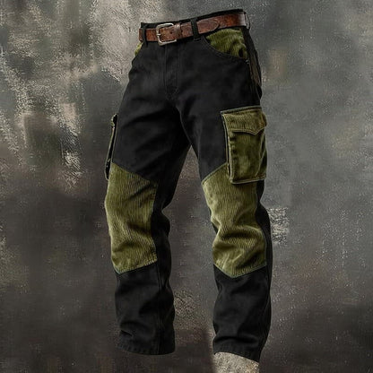 Armand Corduroy Panel Cargo Trousers_6