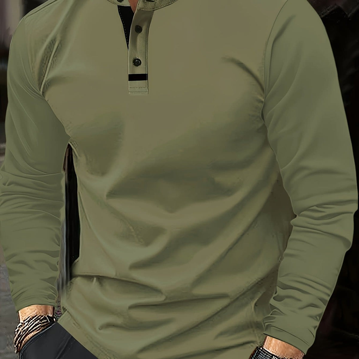 Harding Marl Jersey Long Sleeve Henley