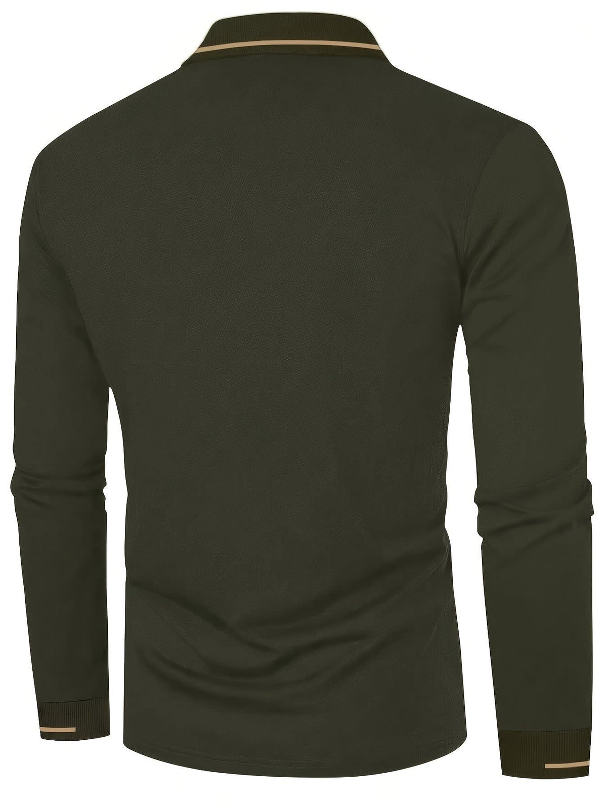 Hanson Contrast Placket Long Sleeve Polo