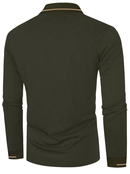 Hanson Contrast Placket Long Sleeve Polo_12