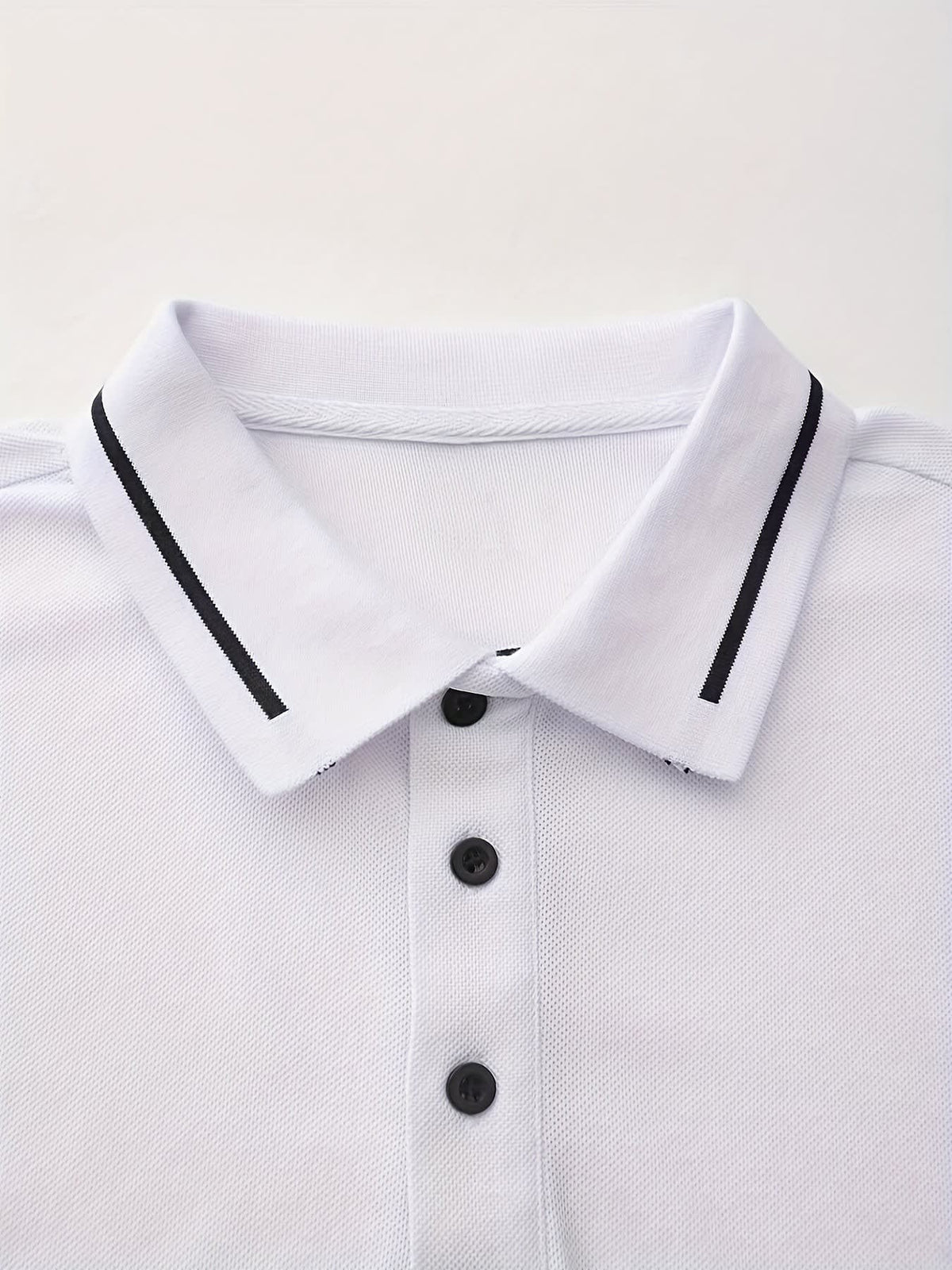Hanson Contrast Placket Long Sleeve Polo