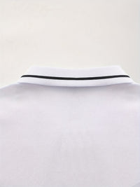 Hanson Contrast Placket Long Sleeve Polo