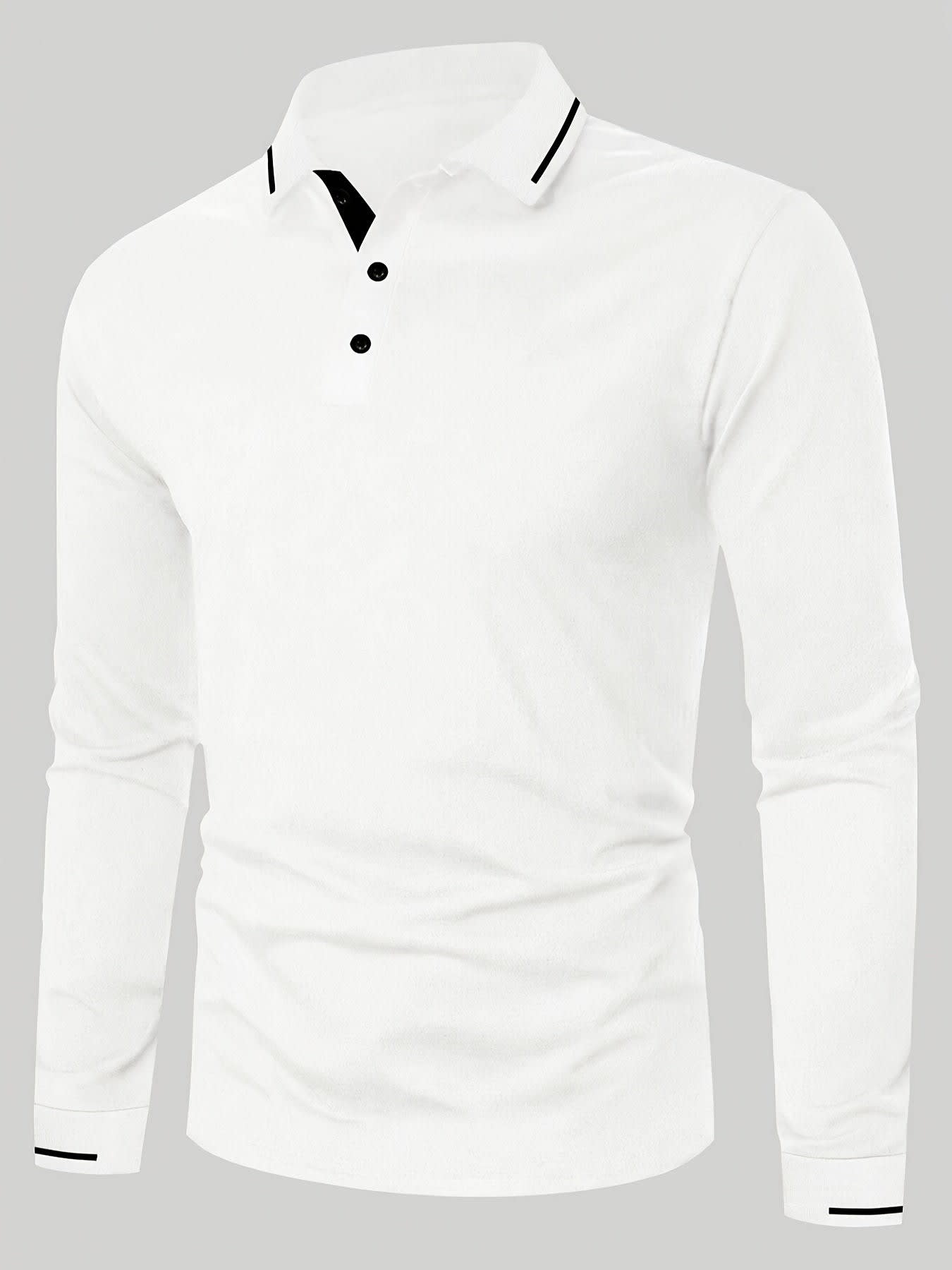 Hanson Contrast Placket Long Sleeve Polo_19