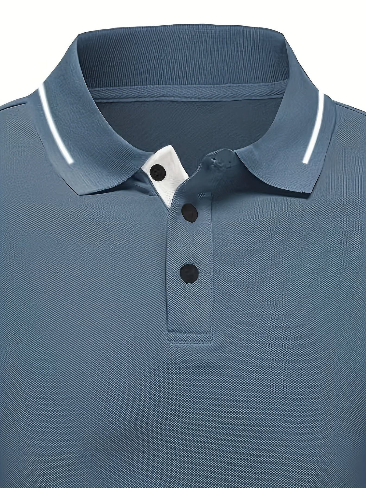 Hanson Contrast Placket Long Sleeve Polo