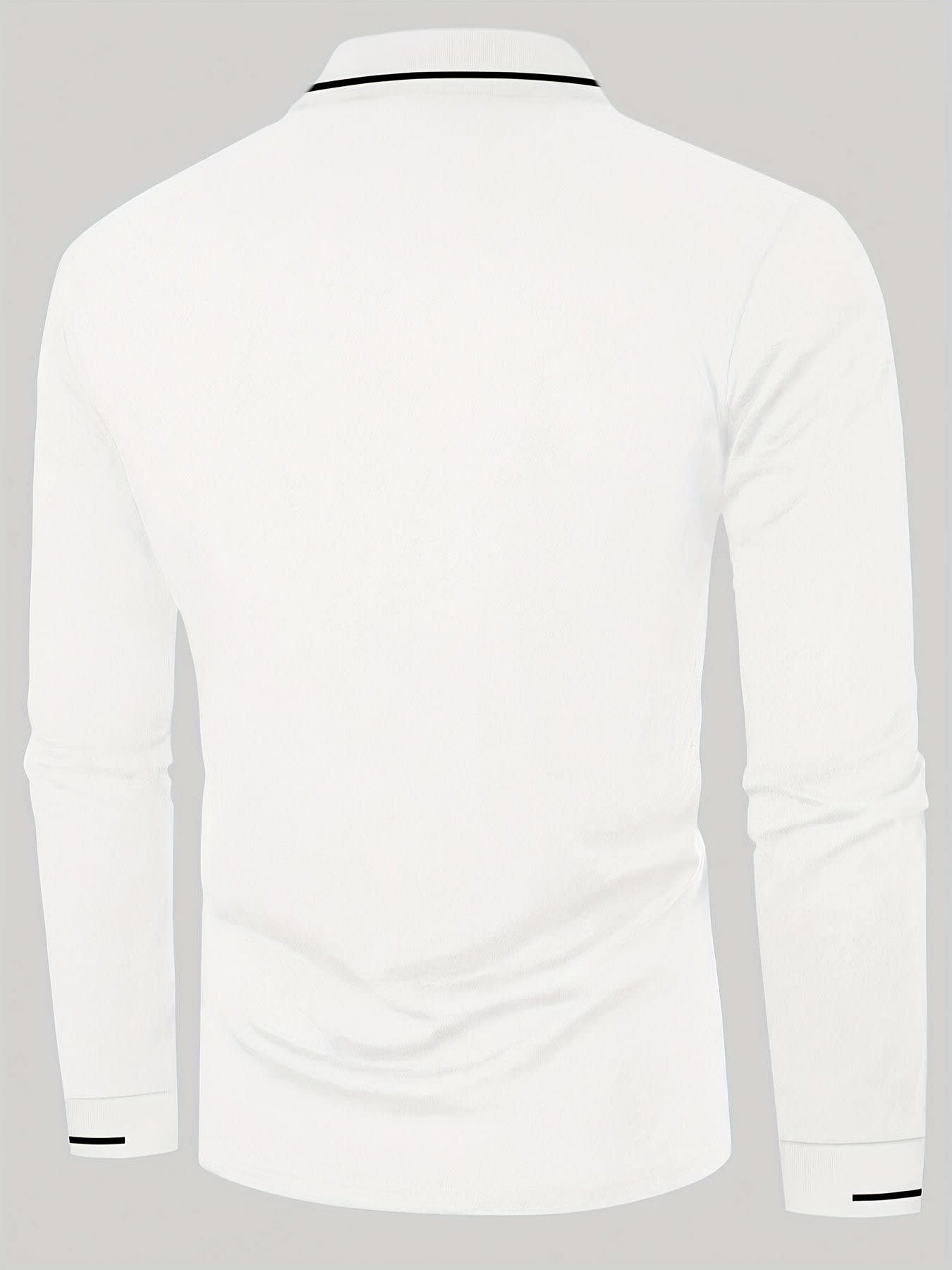 Hanson Contrast Placket Long Sleeve Polo_20