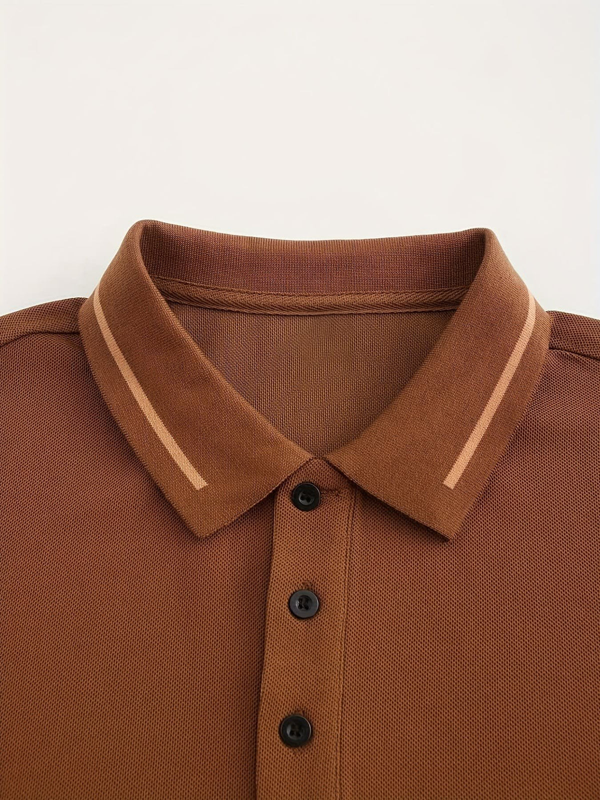 Hanson Contrast Placket Long Sleeve Polo