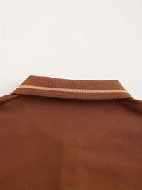 Hanson Contrast Placket Long Sleeve Polo
