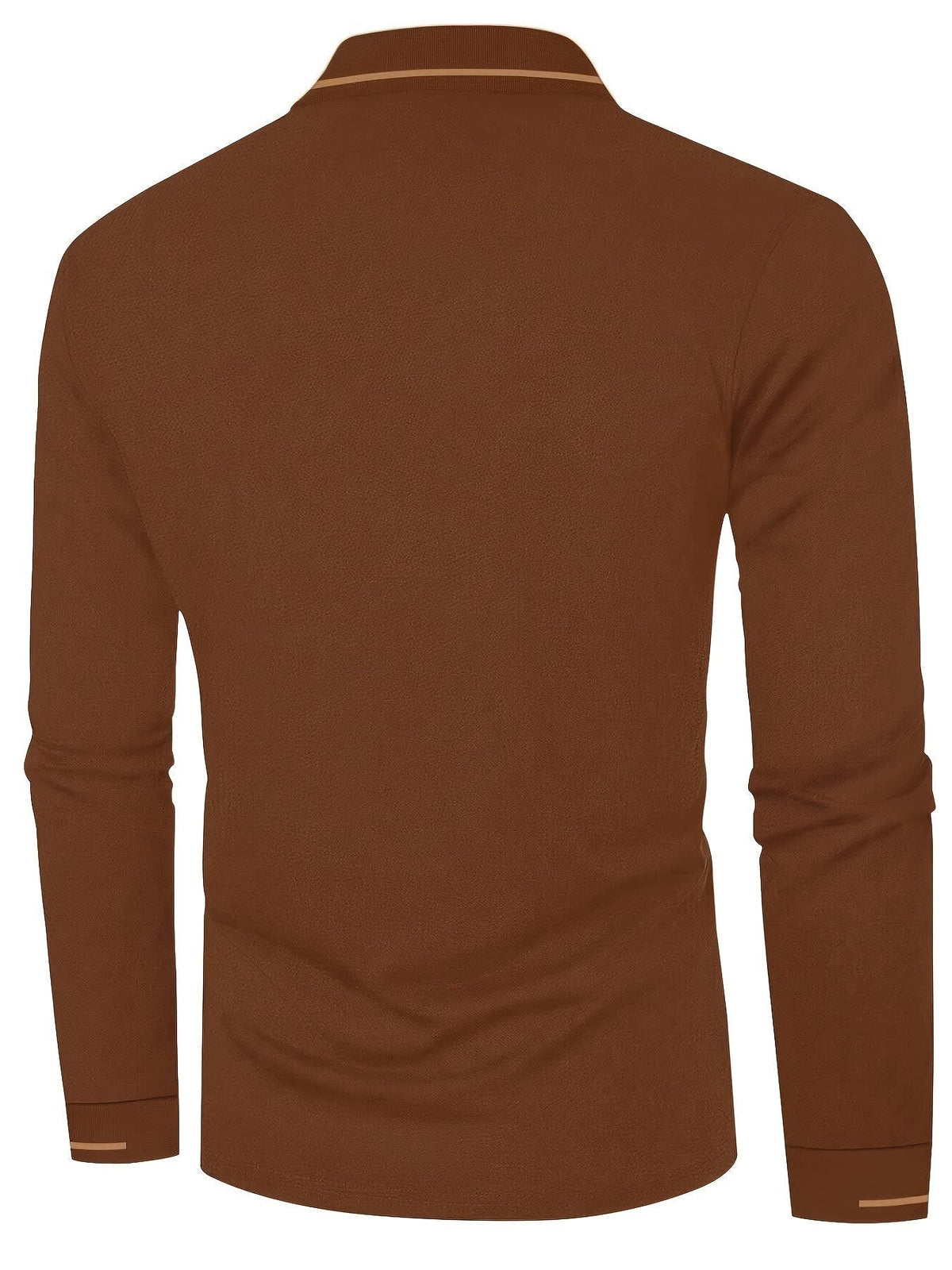 Hanson Contrast Placket Long Sleeve Polo