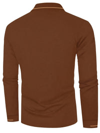 Hanson Contrast Placket Long Sleeve Polo