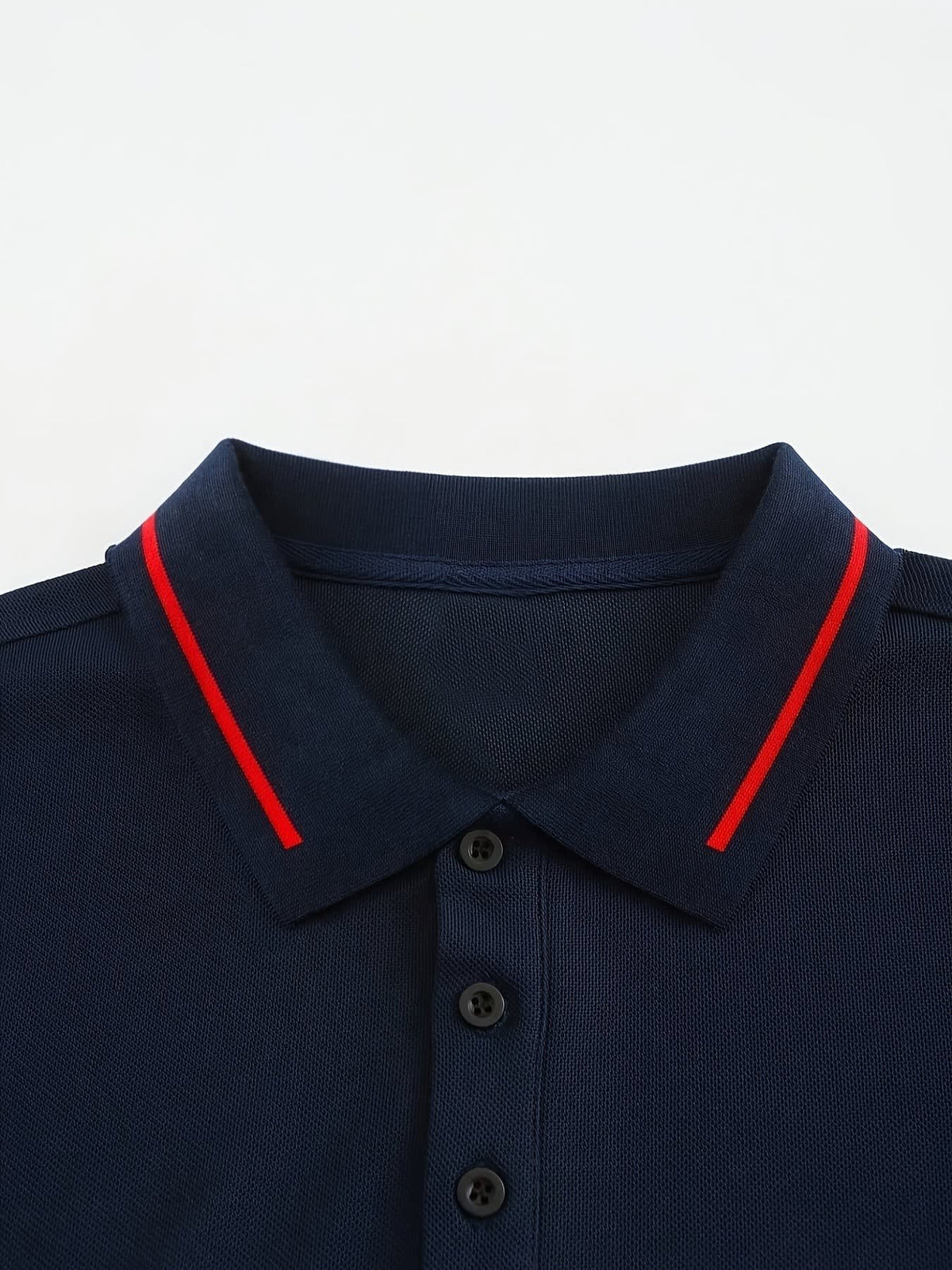 Hanson Contrast Placket Long Sleeve Polo