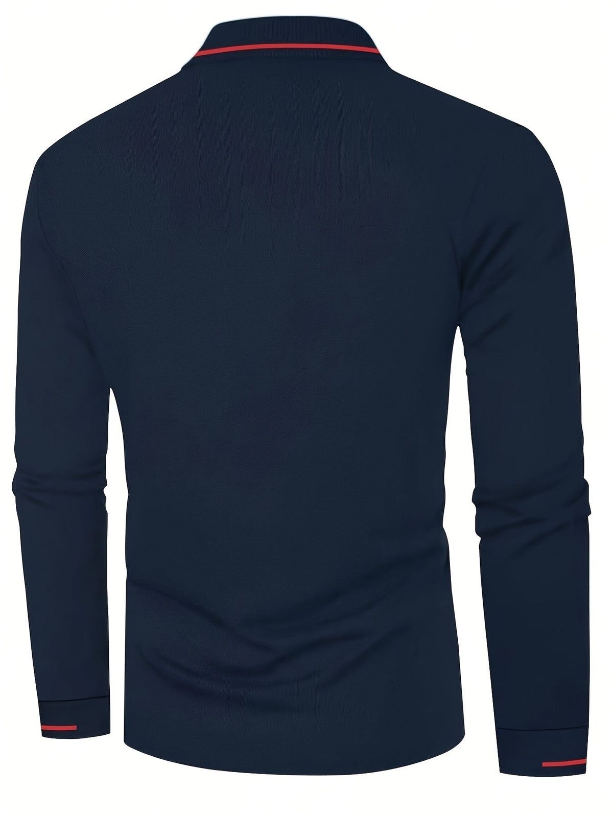 Hanson Contrast Placket Long Sleeve Polo