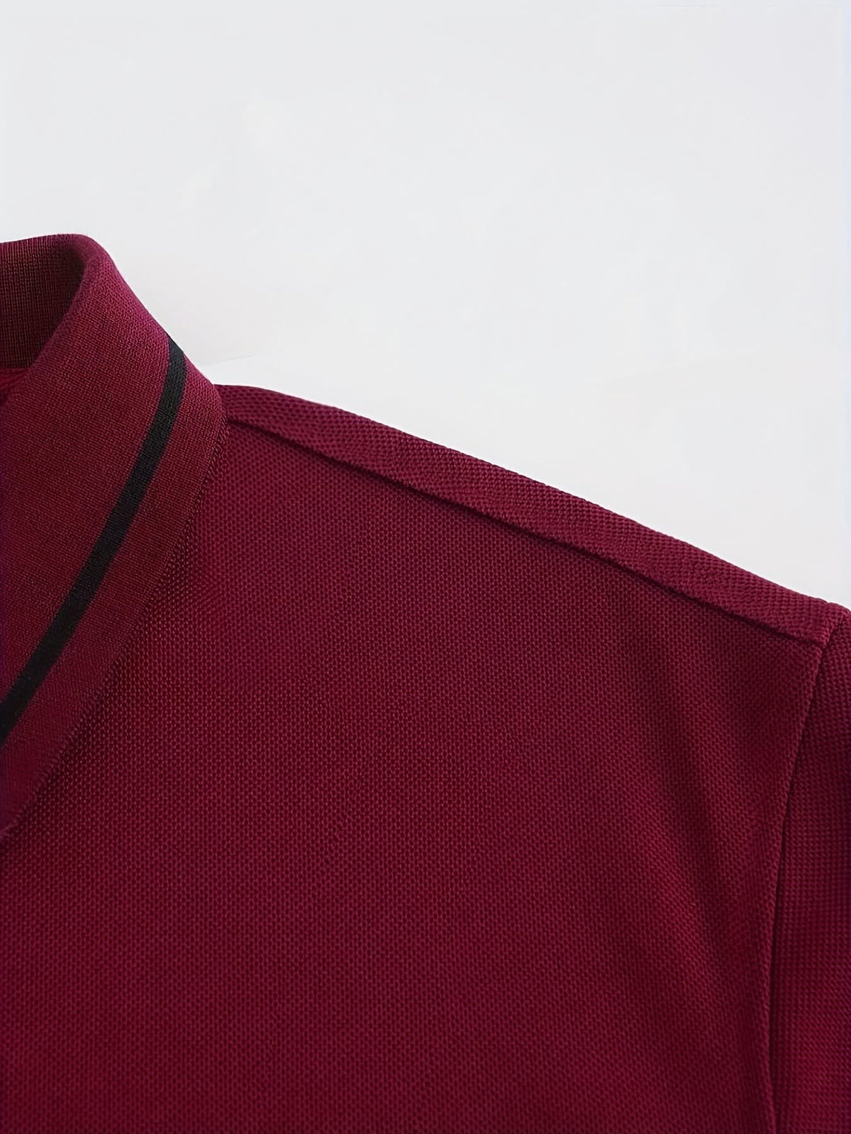 Hanson Contrast Placket Long Sleeve Polo