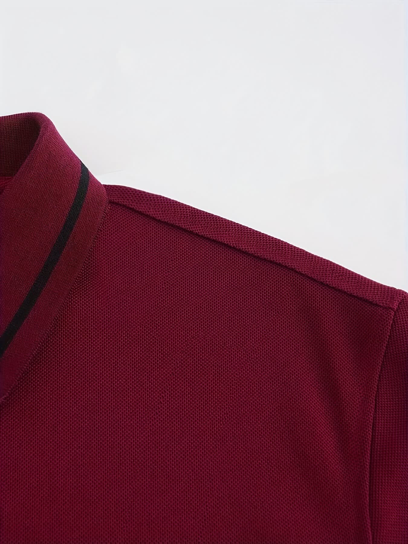 Hanson Contrast Placket Long Sleeve Polo_37
