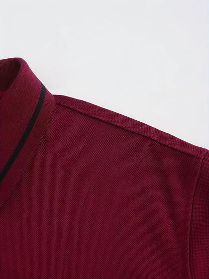 Hanson Contrast Placket Long Sleeve Polo_37