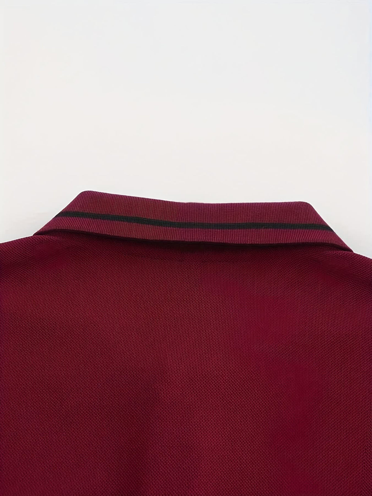 Hanson Contrast Placket Long Sleeve Polo