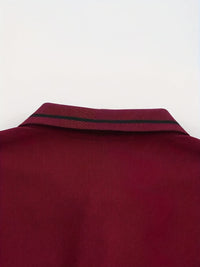 Hanson Contrast Placket Long Sleeve Polo