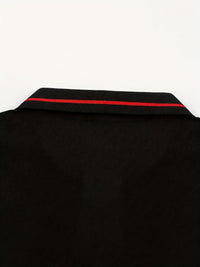Hanson Contrast Placket Long Sleeve Polo