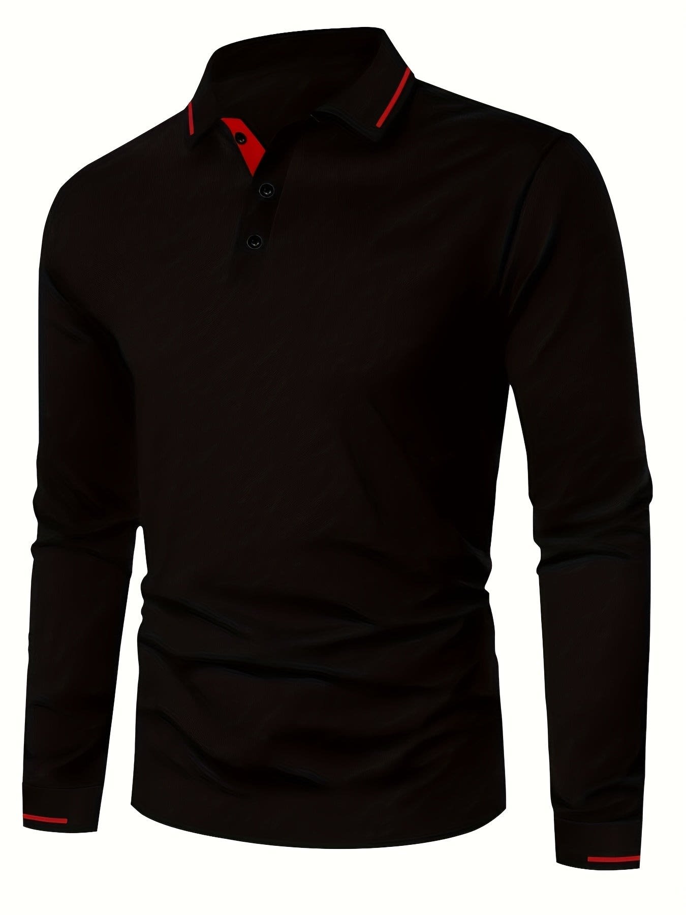 Hanson Contrast Placket Long Sleeve Polo_46
