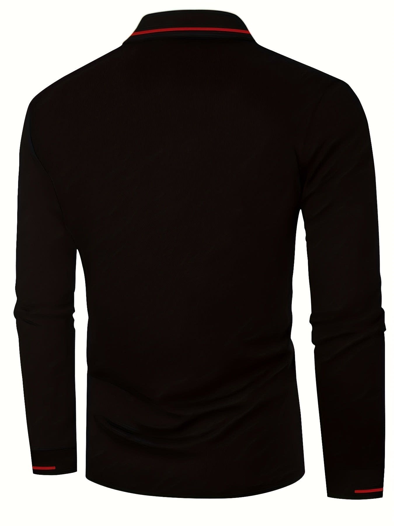 Hanson Contrast Placket Long Sleeve Polo_47