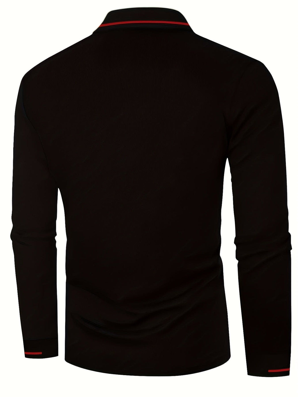Hanson Contrast Placket Long Sleeve Polo