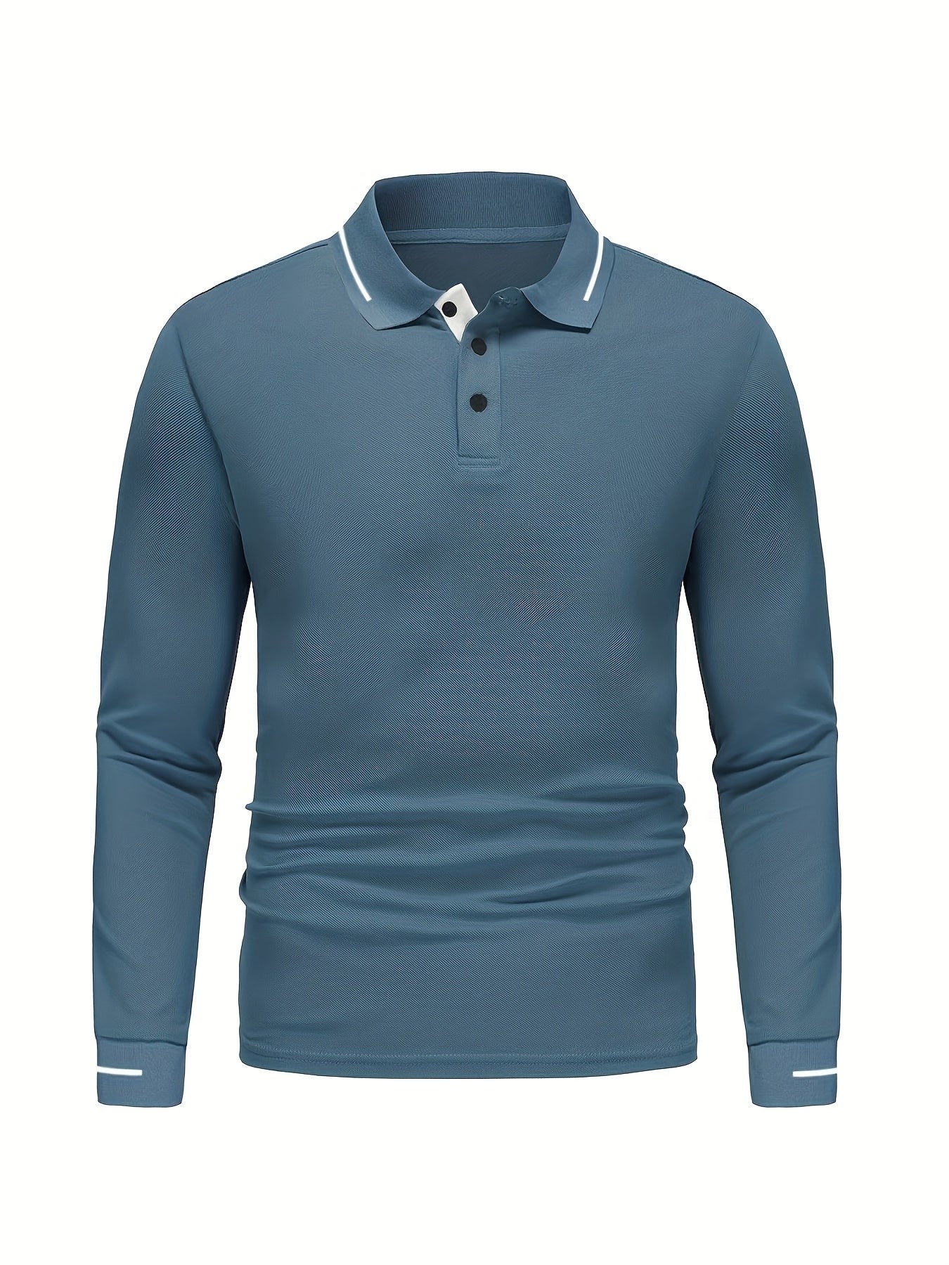 Hanson Contrast Placket Long Sleeve Polo_5