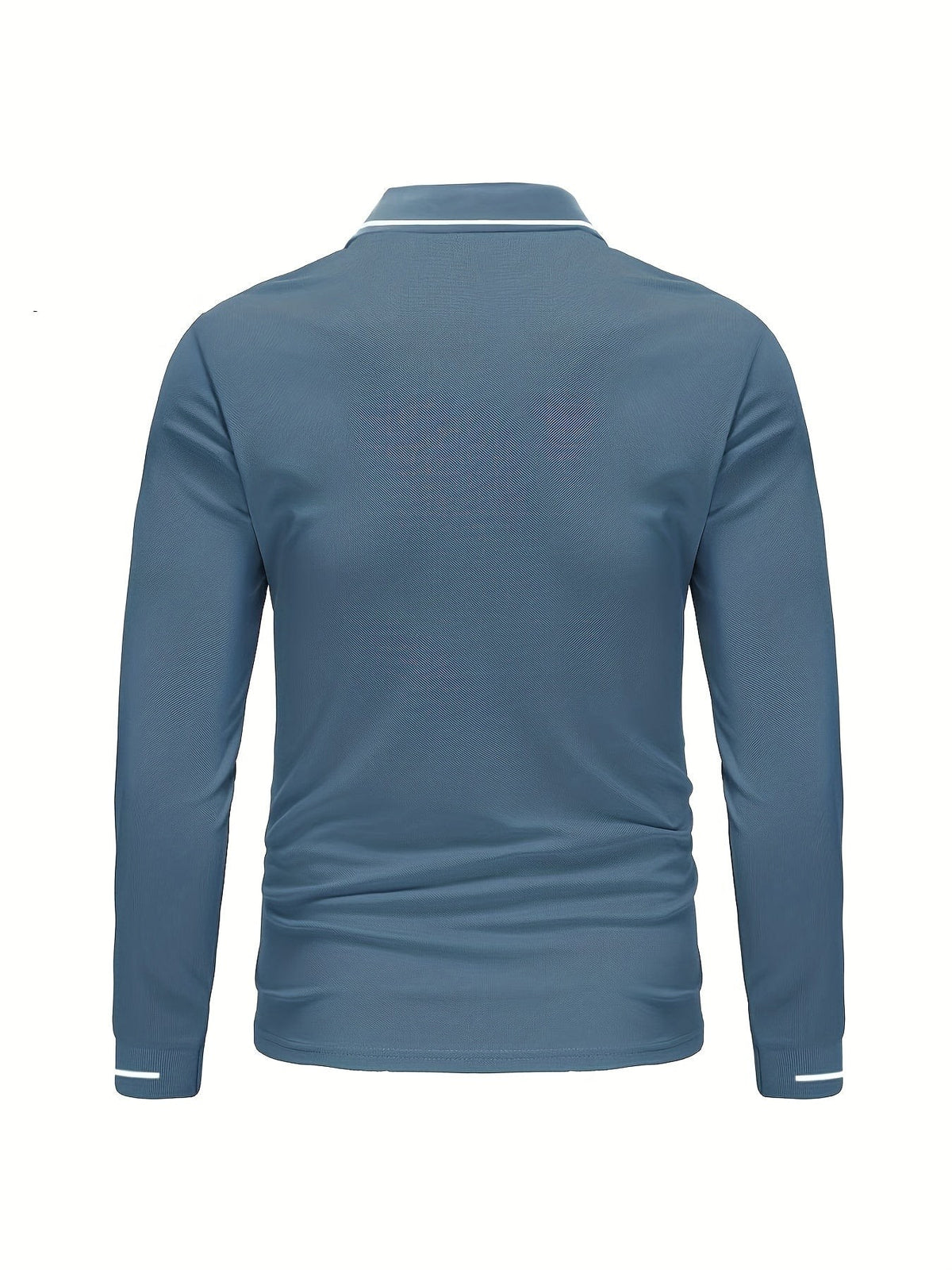 Hanson Contrast Placket Long Sleeve Polo