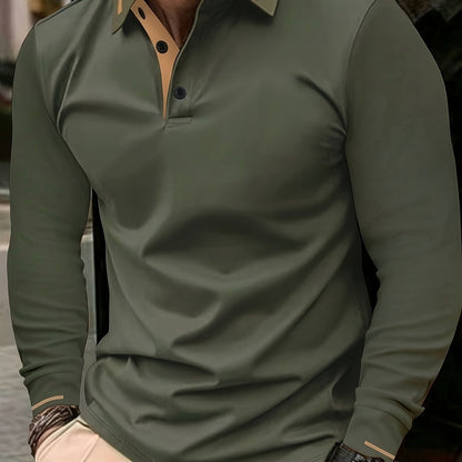 Hanson Contrast Placket Long Sleeve Polo_7