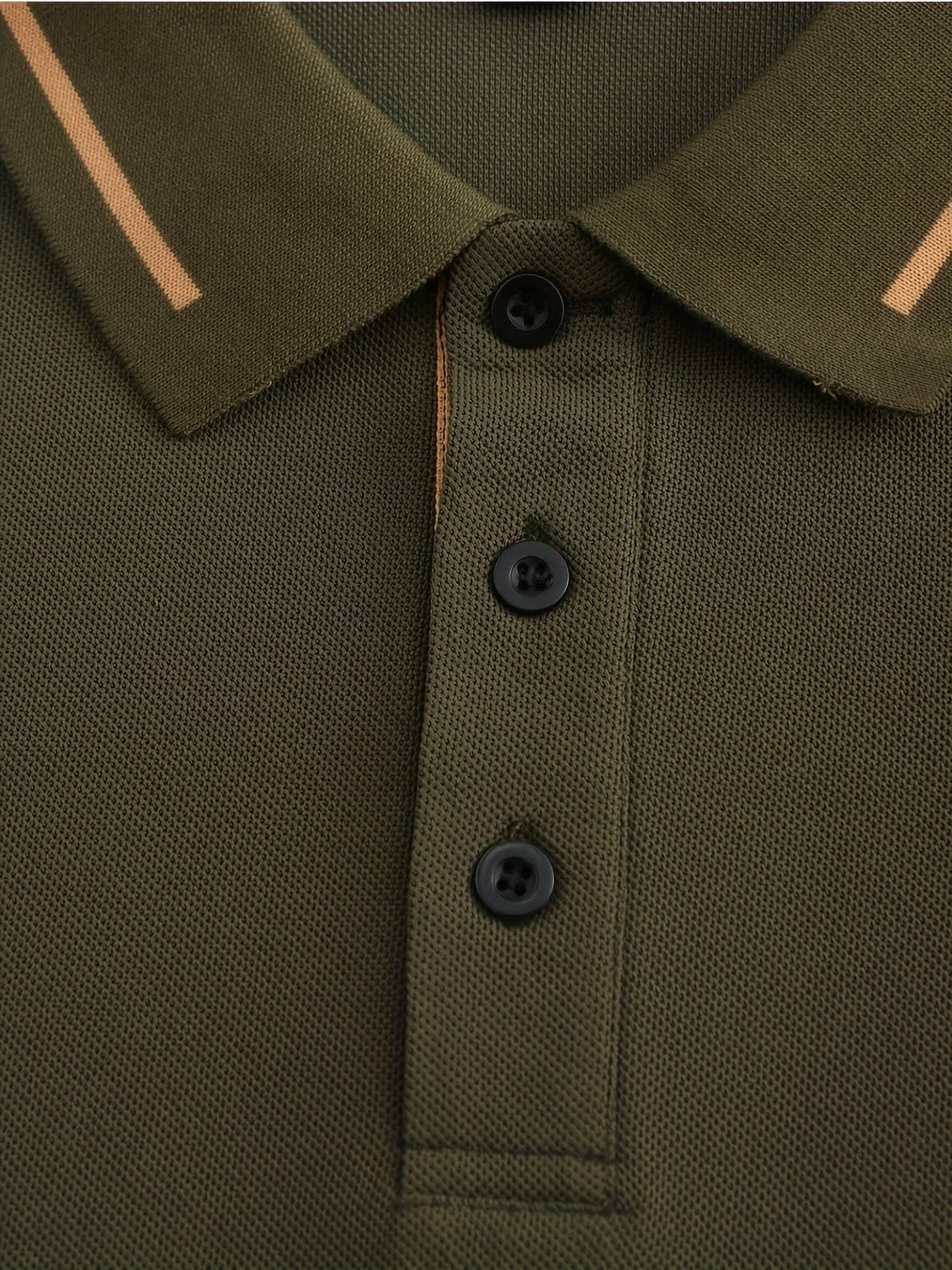 Hanson Contrast Placket Long Sleeve Polo