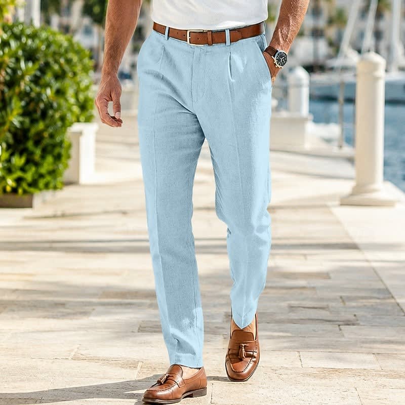 Larsen Pleated Front Tailored Trousers