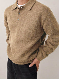 Bayard Brushed Knit Polo Collar Sweater