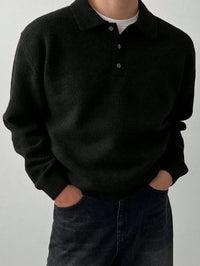 Bayard Brushed Knit Polo Collar Sweater