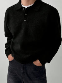 Bayard Brushed Knit Polo Collar Sweater