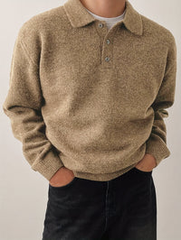 Bayard Brushed Knit Polo Collar Sweater