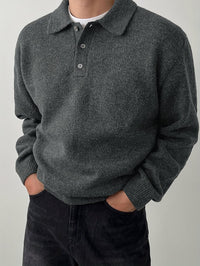 Bayard Brushed Knit Polo Collar Sweater