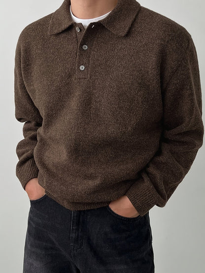 Bayard Brushed Knit Polo Collar Sweater_6