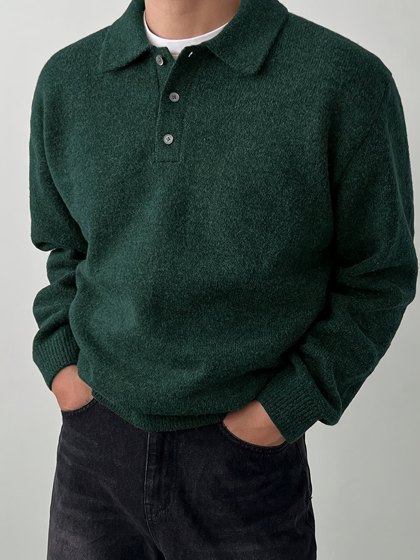 Bayard Brushed Knit Polo Collar Sweater_9