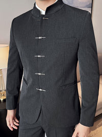 Milton Stand Collar Slim Fit Suit Jacket