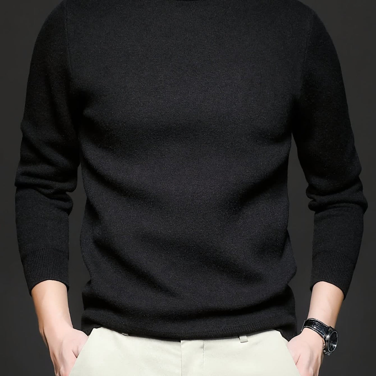 Lombard Mock Neck Knit Sweater