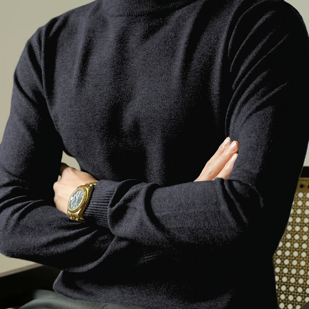 Lombard Mock Neck Knit Sweater