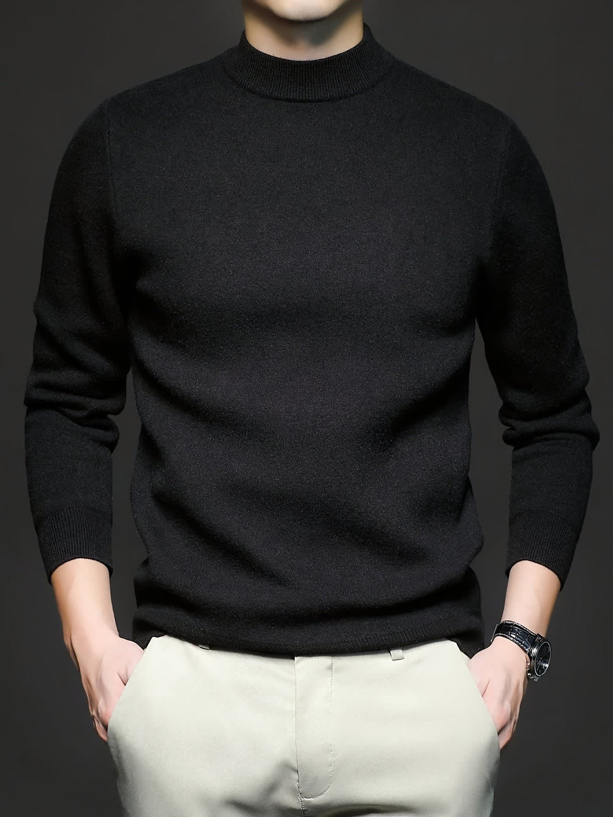 Lombard Mock Neck Knit Sweater