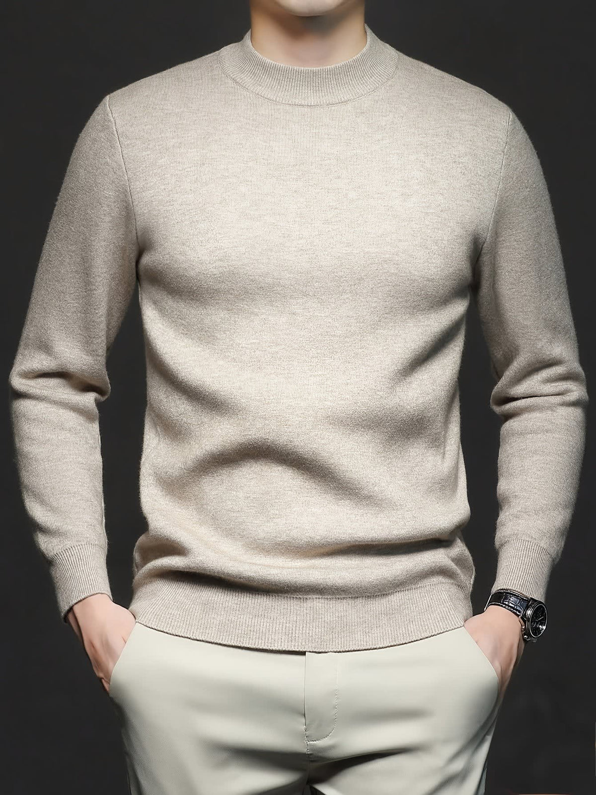 Lombard Mock Neck Knit Sweater