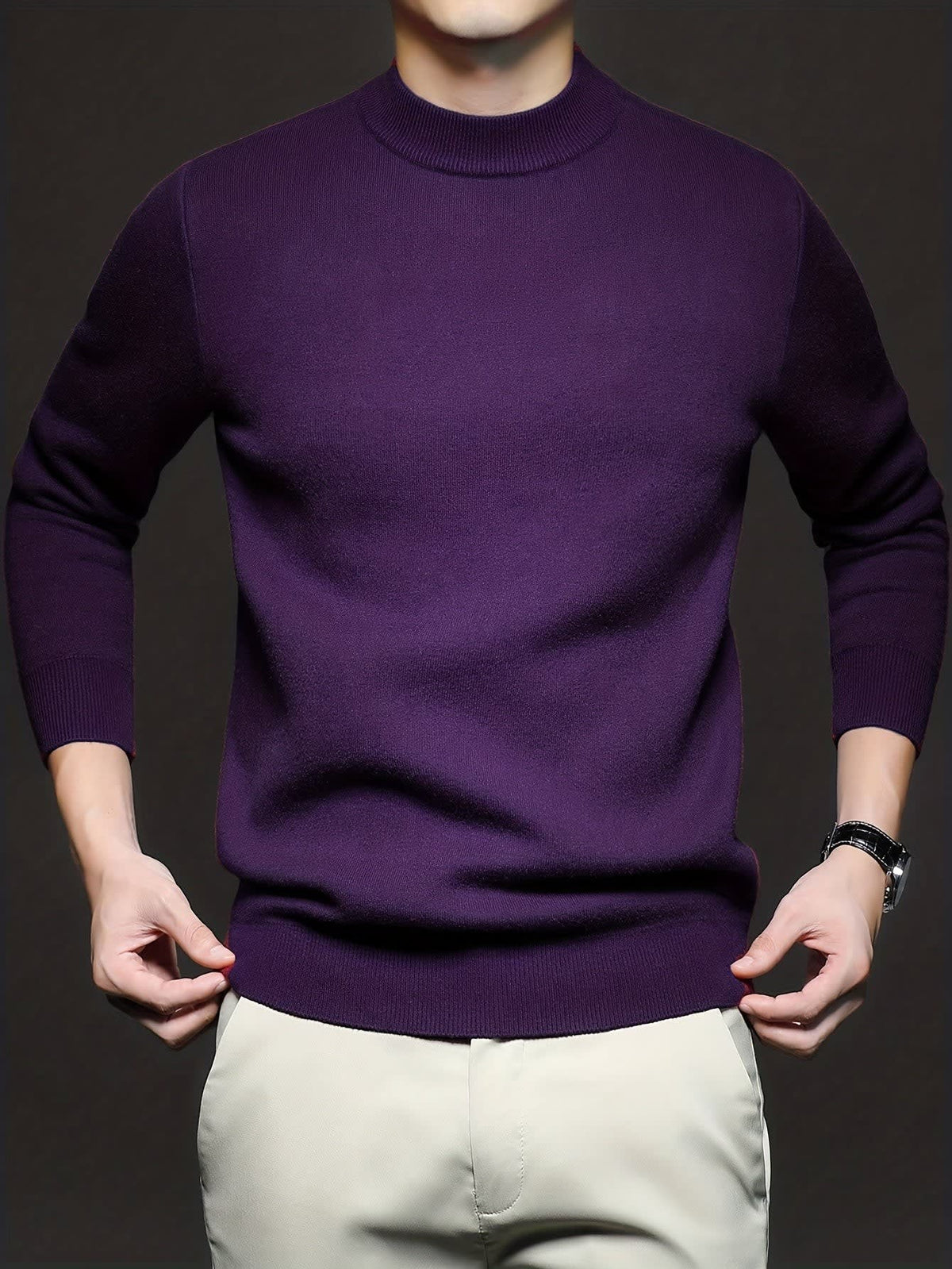 Lombard Mock Neck Knit Sweater