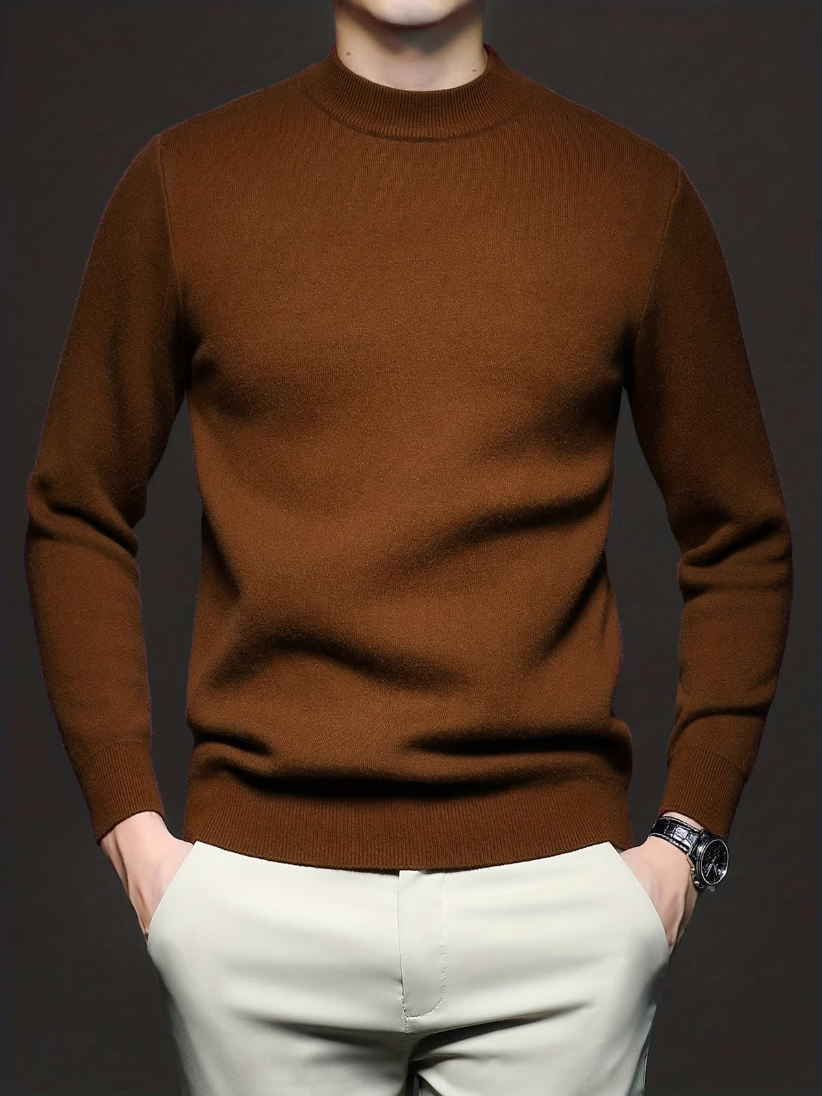 Lombard Mock Neck Knit Sweater