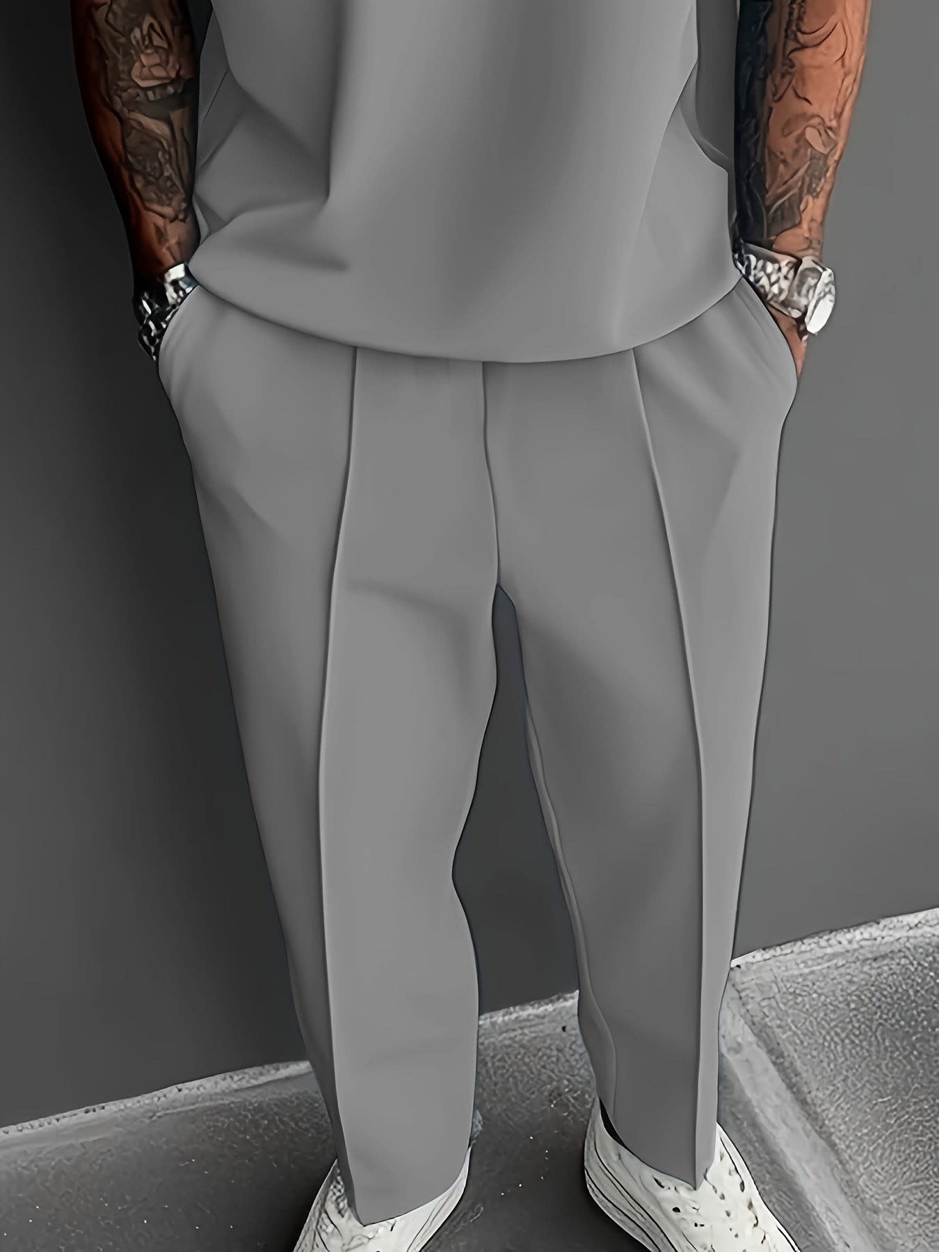 Gilbert Open Collar Polo And Trousers Set_15