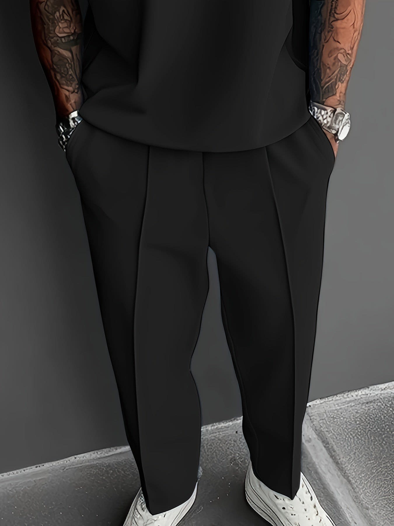 Gilbert Open Collar Polo And Trousers Set_20