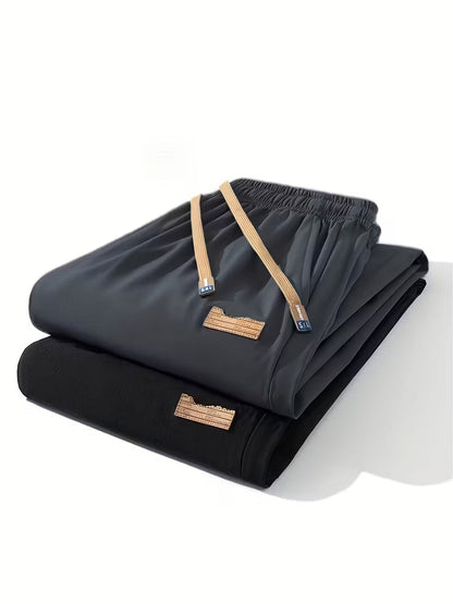 Gene Contrast Drawstring Wide Leg Trousers_10