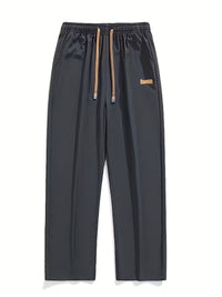Gene Contrast Drawstring Wide Leg Trousers