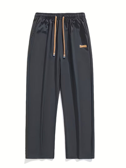 Gene Contrast Drawstring Wide Leg Trousers_11