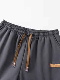 Gene Contrast Drawstring Wide Leg Trousers
